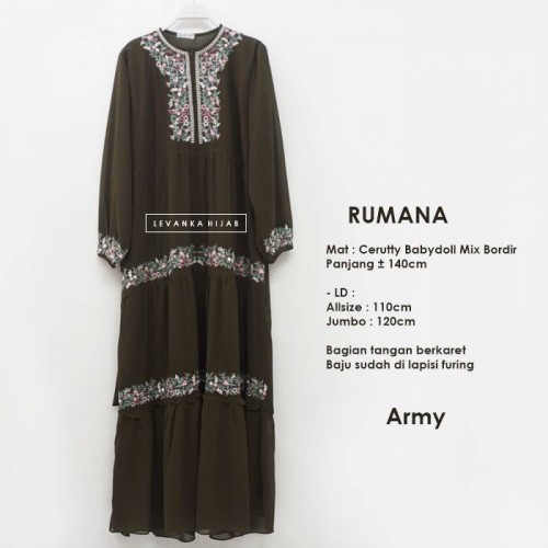 Rumana-004 Gamis Cerutty Babydoll Bordir